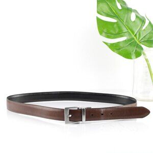 Chaps Mens Dress Belt‎ Size 36 Reversible Black Brown Business Casual 1 1/4 Inch